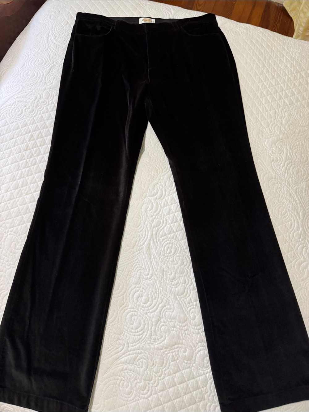 Talbots Black Velvet Stretch Pants